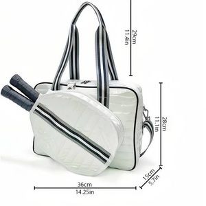 White/Blck NEW Black Puffer PICKLEBALL cover paddle  bag